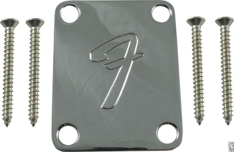 Fender Precision / Jazz Bass 70's Neck plate chrome 4bolt "F" style L