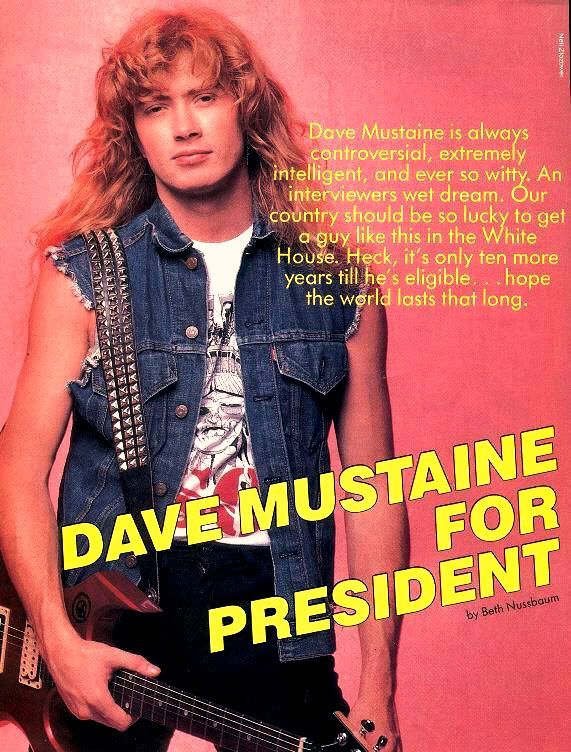 dave mustaine for president t shirt