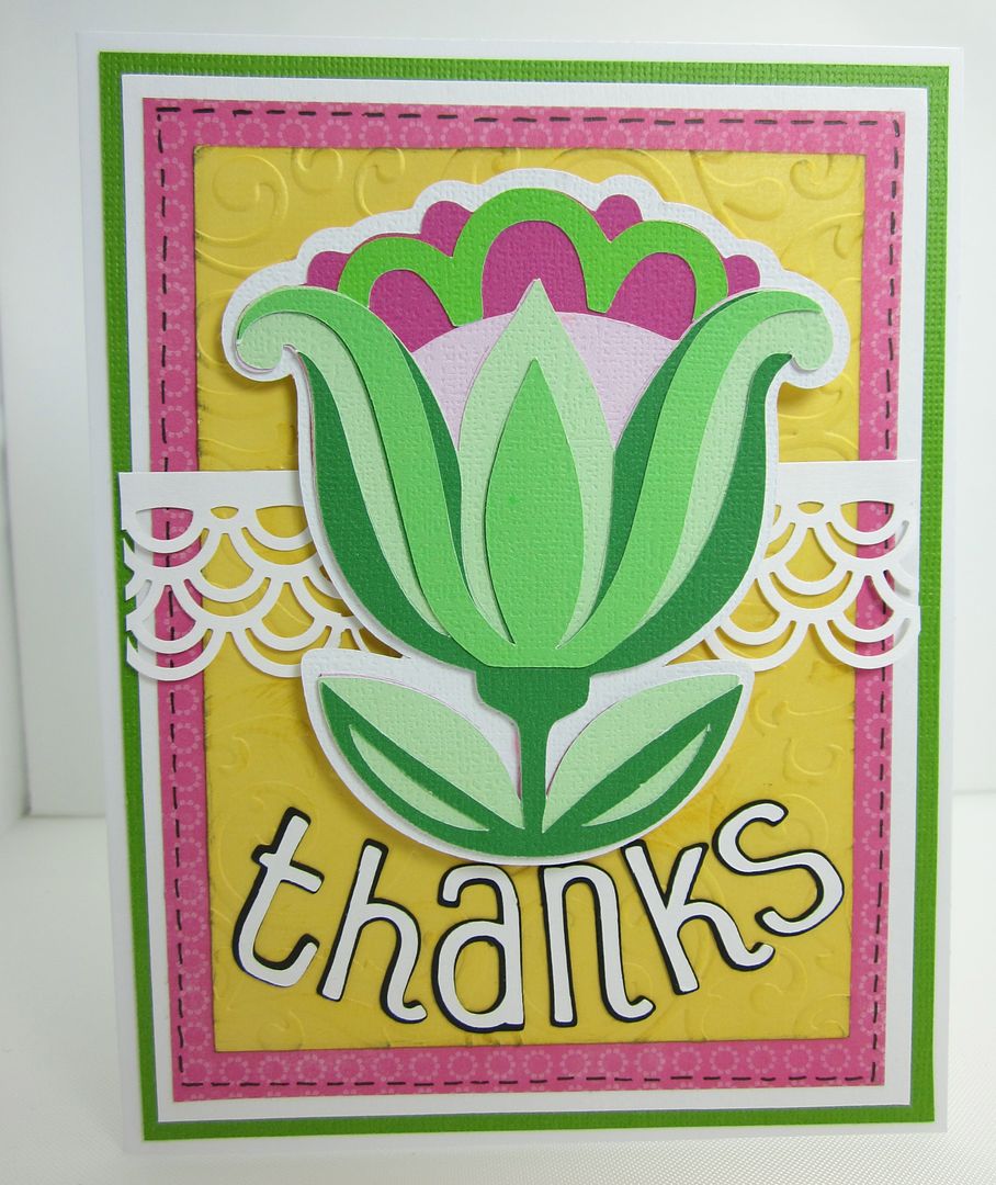 thank you card ideas using cricut. This 5quot; X 7quot; card was made