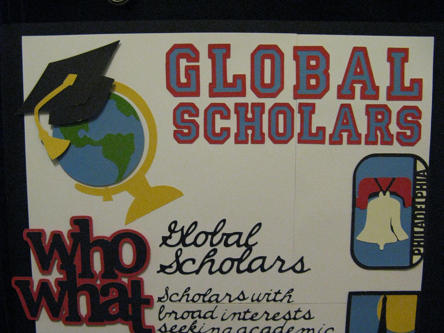 Designs For A Poster Board. Courtney Lane Designs: Global Scholars poster board made using Varsity