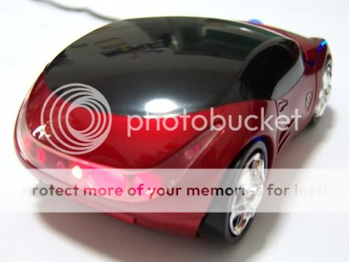 3D Car Optical USB Mouse for PC Laptop Computer Red  