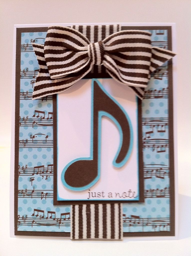 Courtney Lane Designs: Just a note card made using the Musical Note ...