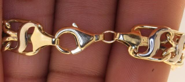 14k yellow gold 9.25mm designer bracelet 8.2g vintage estate antique 7 