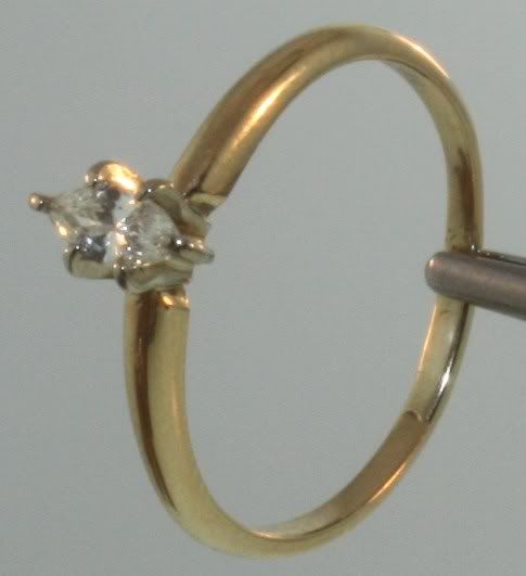 14k yellow gold .25ct marquise diamond engagement ring  